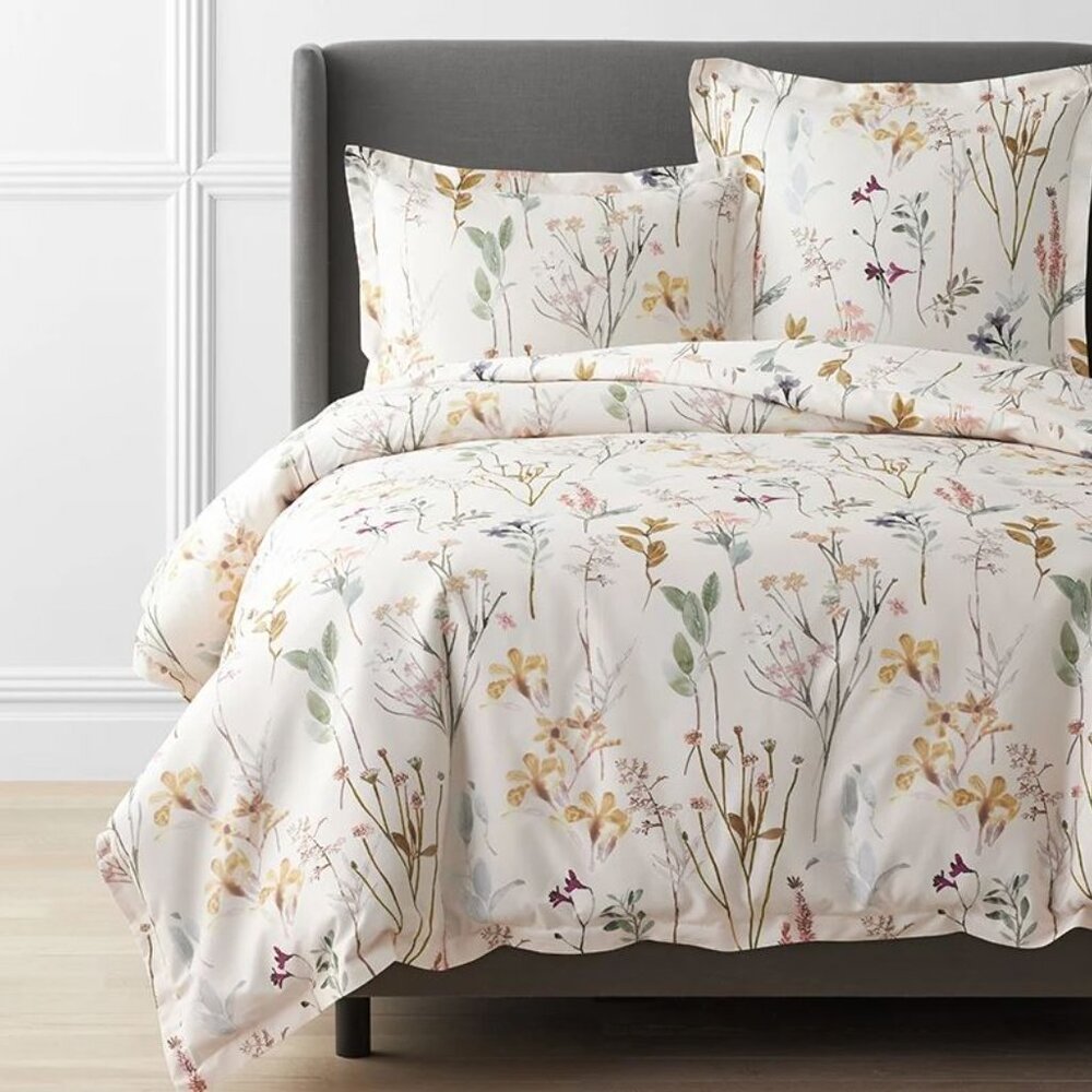 Peyton Premium Smooth Sateen Duvet Cover - Multi, Full